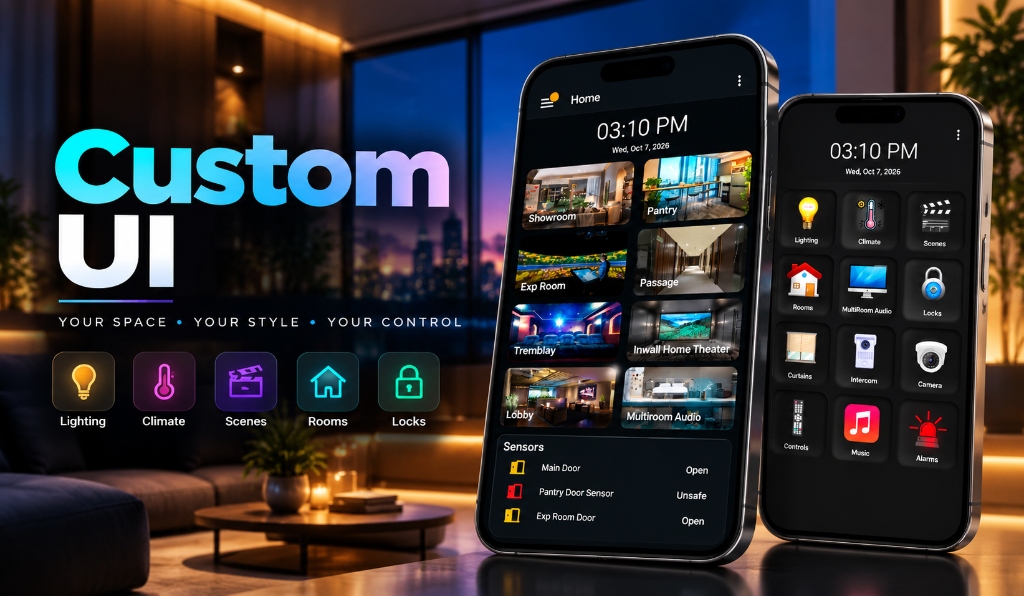 Lumi Home Pro Custom UI 2D and 3D Mobile Interface